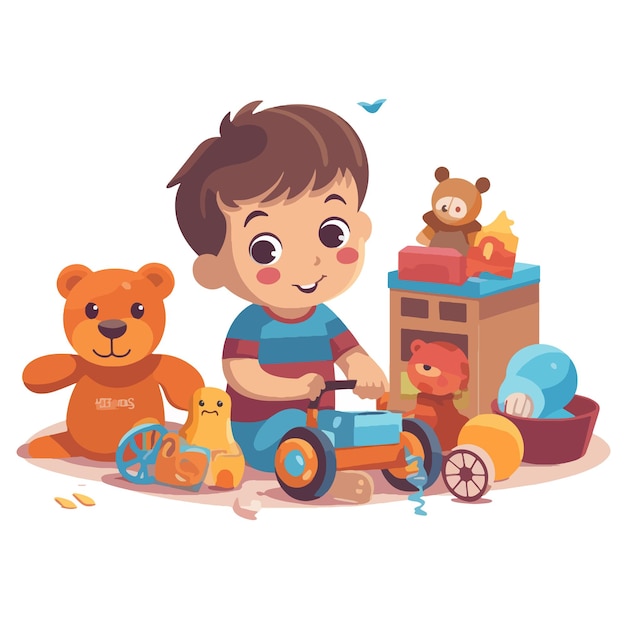 Enfant Jouant Avec Des Jouets