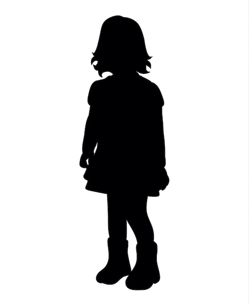 Enfant silhouette noire