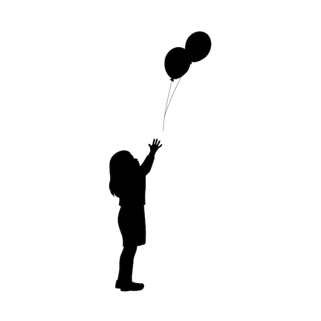 Un enfant tenant un ballon Un petit garçon et une petite fille avec des ballons