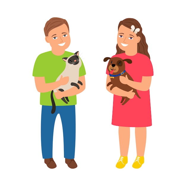 Enfants avec animaux