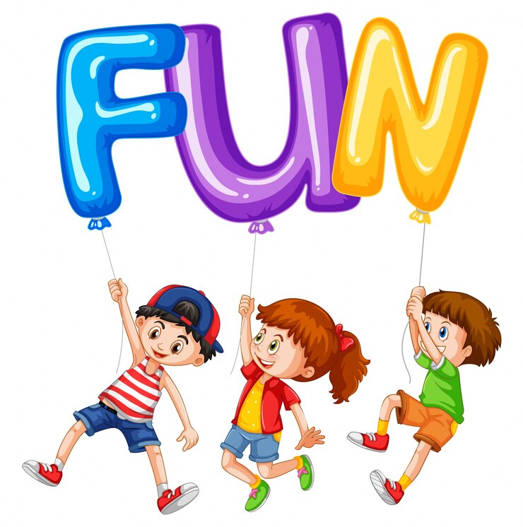 Vecteur enfants et ballons pour le plaisir des mots