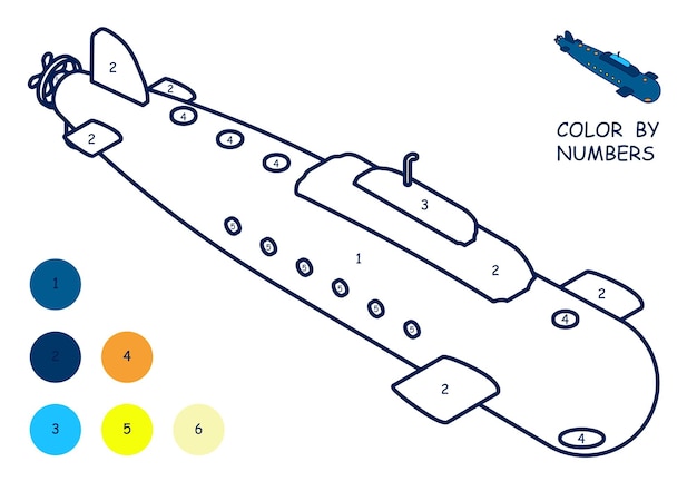 Enfants Dessin Linéaire Pour Le Livre à Colorier Sous-marin Jouet Recherche Sous-marine En Linéaire Enfants à