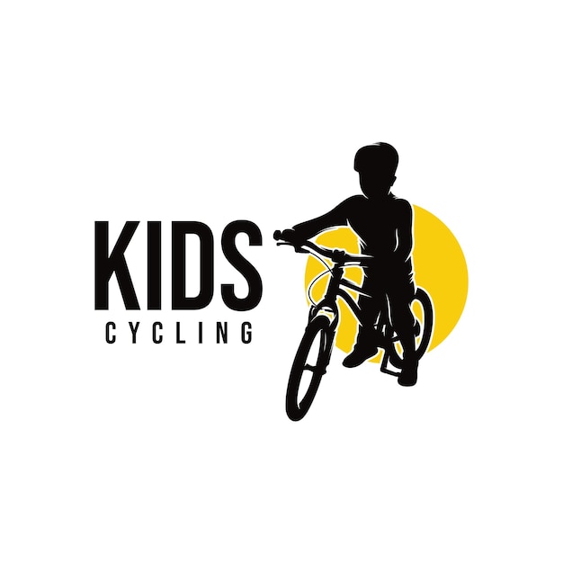 Enfants Jouant à La Création De Logo De Vélo