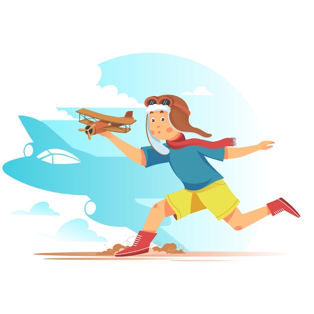 Enfants jouant vector illustrationvector illustration d'un enfant jouant