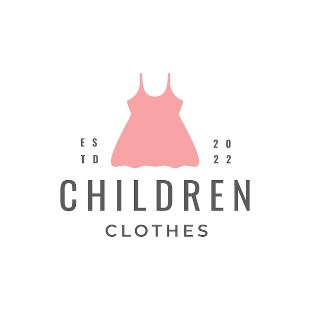 Enfants Robe Boutique Mode Logo Design Mignon Vêtements Anniversaire Illustration