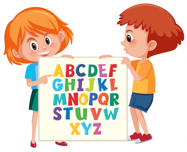 Enfants Tenant Alphabet Anglais