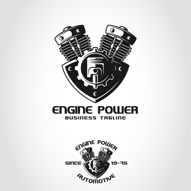 Vecteur engine power est un logo automobile