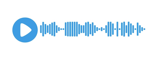 Enregistrement de l'élément d'interface utilisateur du modèle de message audio de l'enregistrement audio pour les smartphones Illustration vectorielle