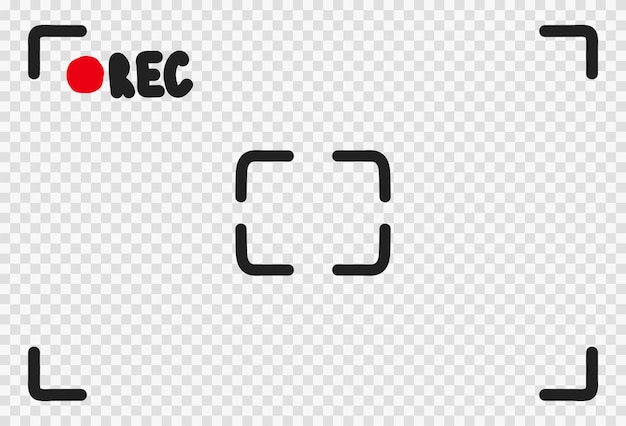 Enregistrement vidéo Rec Doodle interface dessinée à la main Doodle Rec viseur