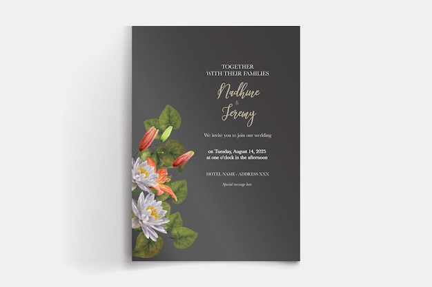 Enregistrez La Date Modèle D'invitation Floral