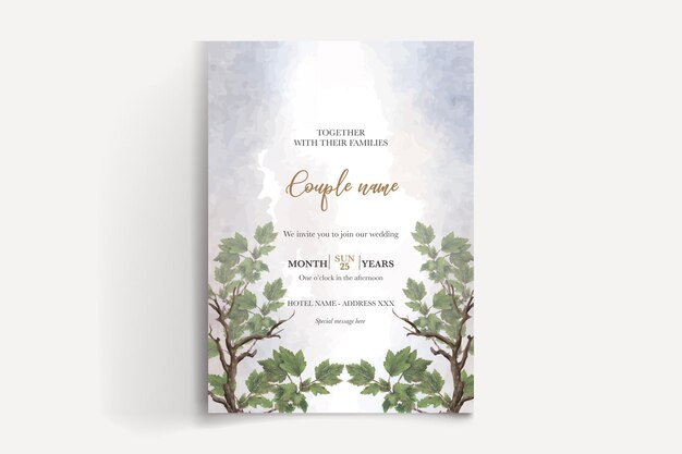 Enregistrez La Date Modèle D'invitation Floral