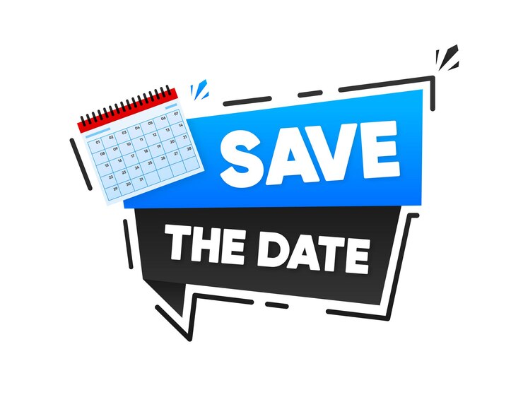 Vecteur enregistrez la date ne manquez pas l'événement bannière de calendrier concept de rappel illustration vectorielle