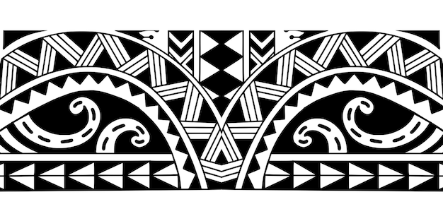 Enrouler Autour Du Bras De Conception De Tatouage Polynésien Aborigène Samoan Vector Illustration Eps10