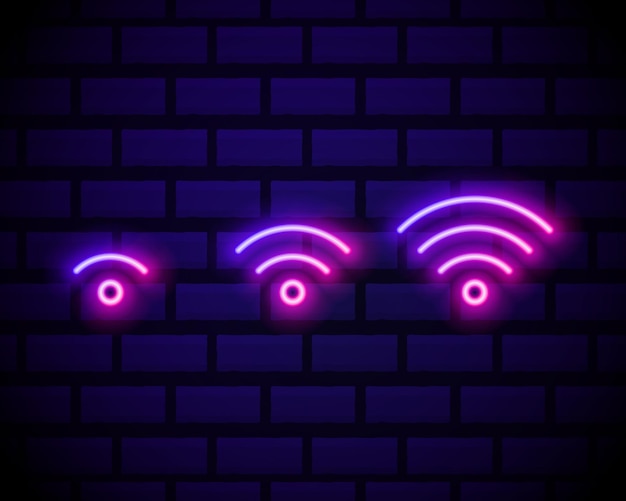 Enseigne Au Néon De Connexion Wi-fi.