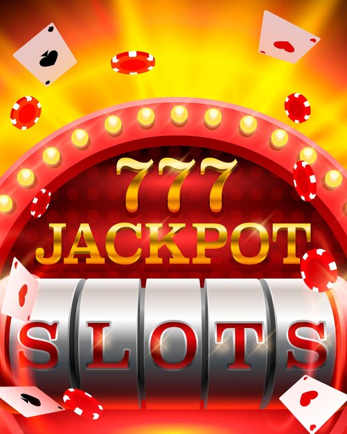 Enseigne De Jackpot 777 De Machines à Sous De Casino. Illustration Vectorielle