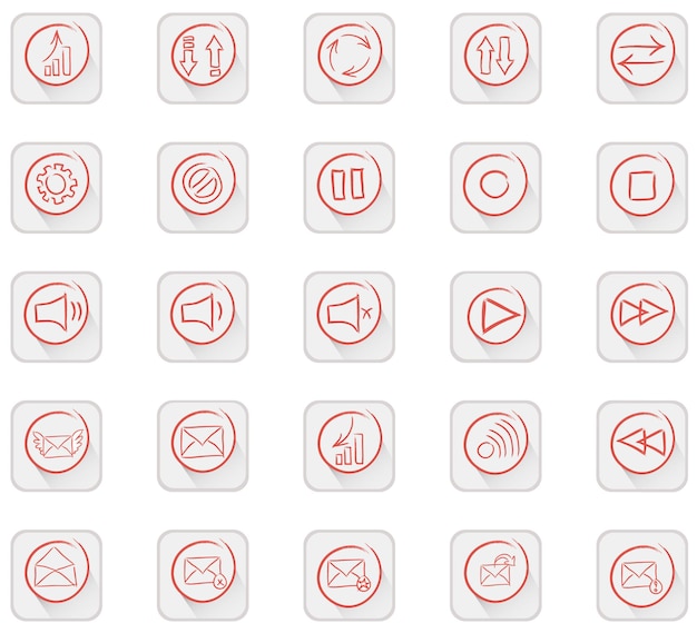 Ensemble De 25 Icône De Qualité
