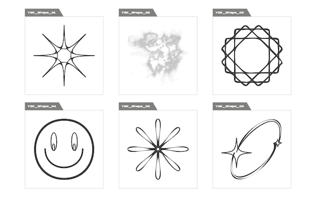Ensemble d'actifs graphiques vectoriels Actifs graphiques extraordinaires Formes abstraites modernes