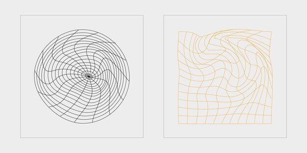 Ensemble d'actifs graphiques vectoriels Figures postmodernes géométriques à la mode Pour les T-shirts modernes conçus