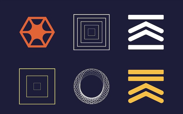 Ensemble d'actifs graphiques vectoriels Formes d'étoiles et de fleurs Brutalisme Éléments Cyberpunk