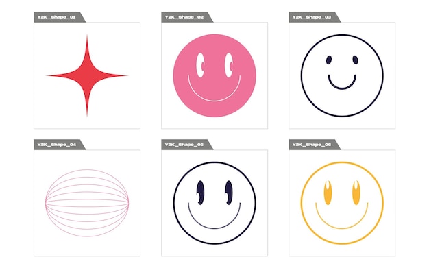 Ensemble d'actifs graphiques vectoriels Formes d'étoiles et de fleurs Brutalisme Éléments pour la décoration graphique