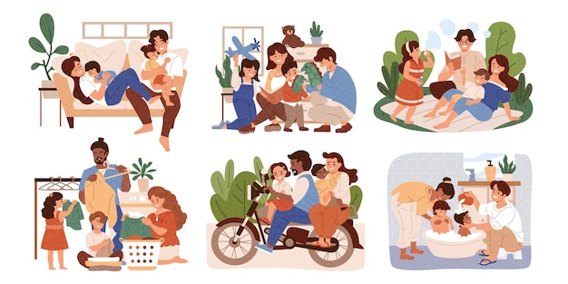 Ensemble d'activités familiales