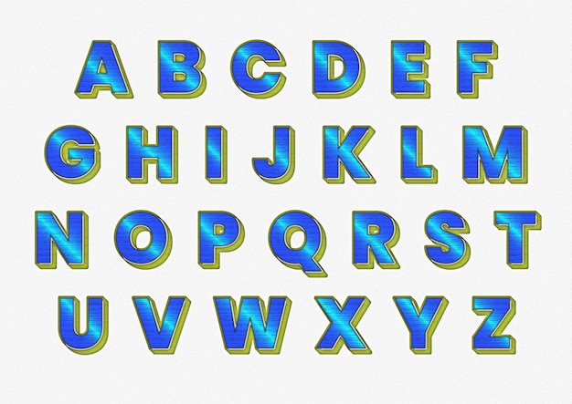 Ensemble D'alphabets De Technologie Future Futuriste