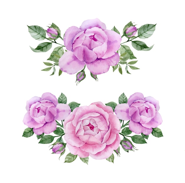 Ensemble Aquarelle De Roses