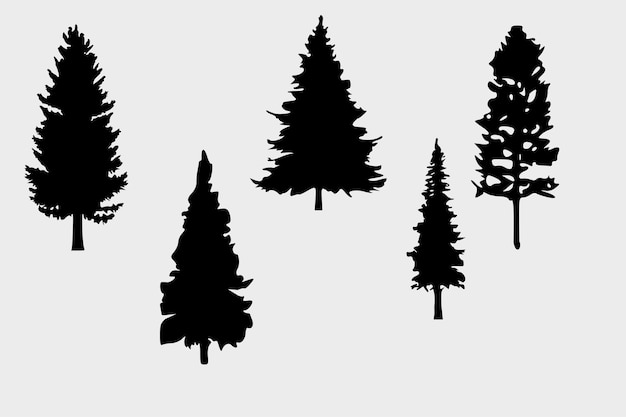 ensemble d'arbres de Noël