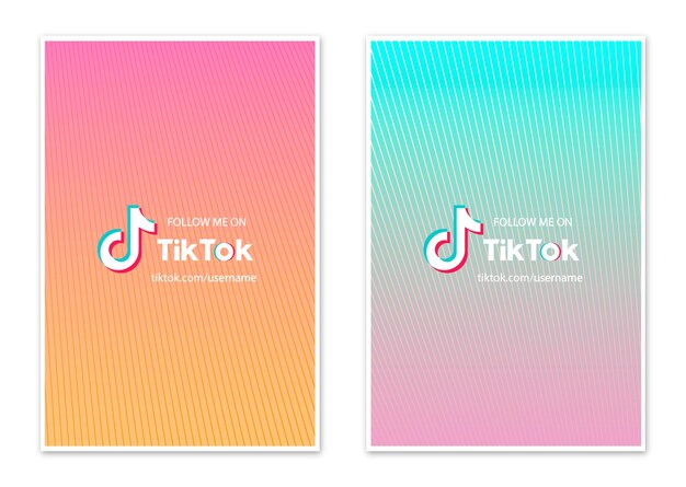 Ensemble D'arrière-plans Pour Tik Tok Suivez-moi Sur Tik Tok