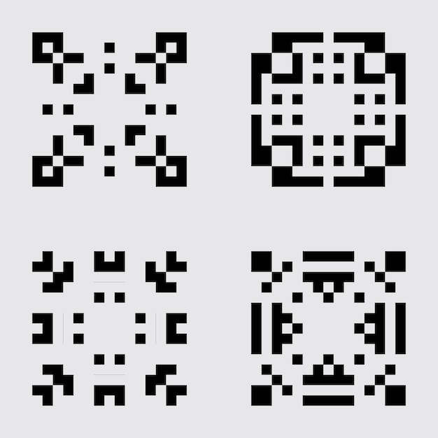 Un ensemble d'art à pixels, des tuiles, des motifs de matériaux abstraits.