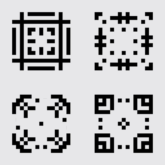 Un ensemble d'art à pixels, des tuiles, des motifs de matériaux abstraits.