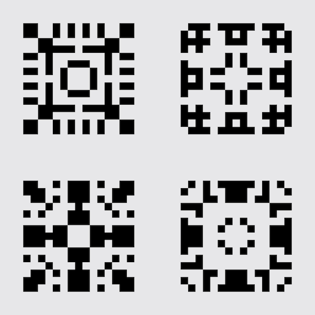 Un ensemble d'art à pixels, des tuiles, des motifs de matériaux abstraits.
