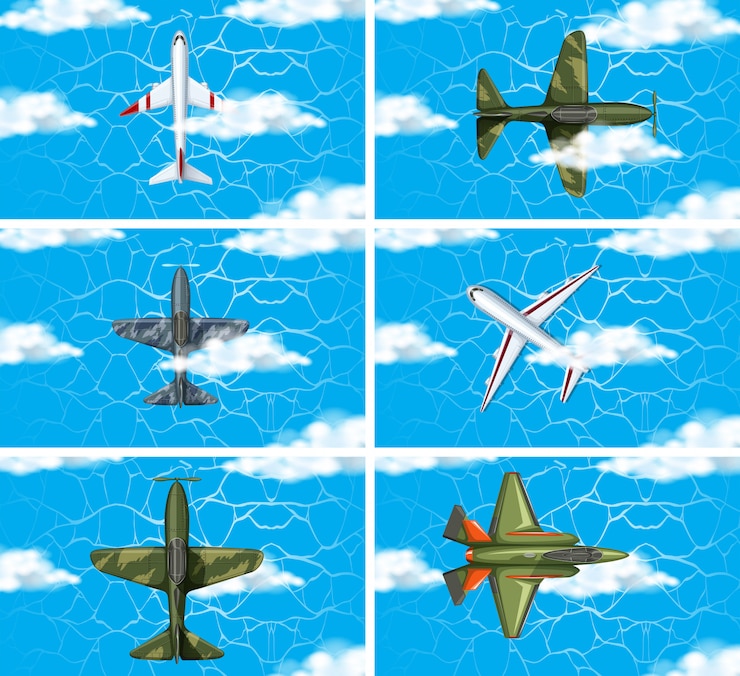 Vecteur ensemble d&#39;avion de la force armée