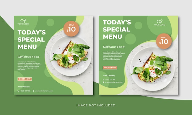 ensemble de bannière de menu spécial