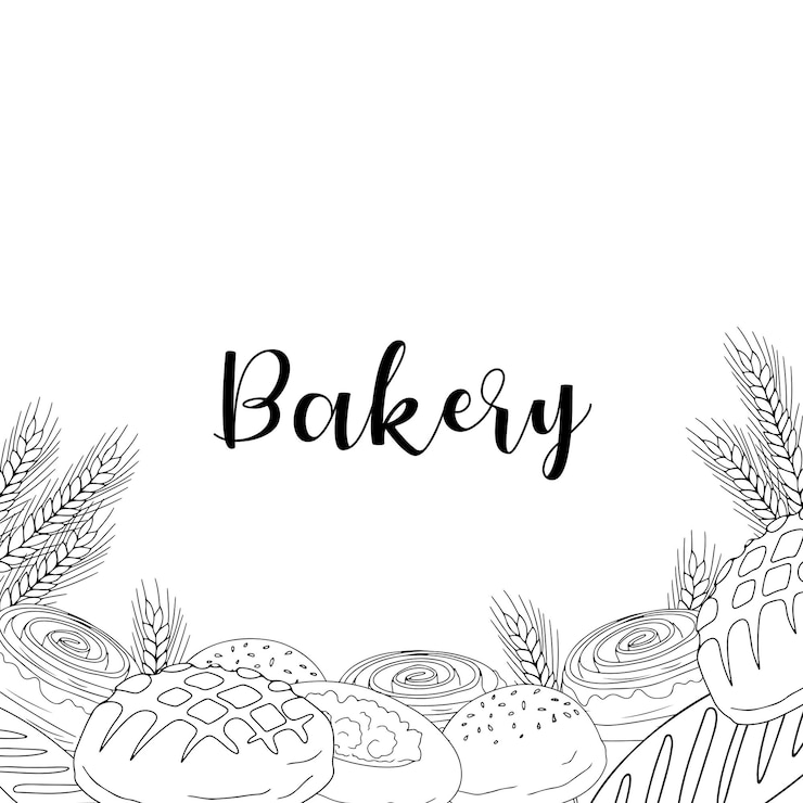 Vecteur ensemble de bannières pâtisserie au beurre confiserie petit pain pour le petit-déjeuner pain boulangerie illustration vectorielle sur fond blanc