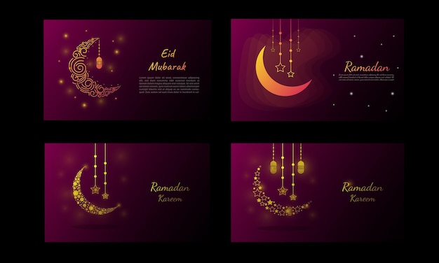 ensemble de bannières ramadan kareem