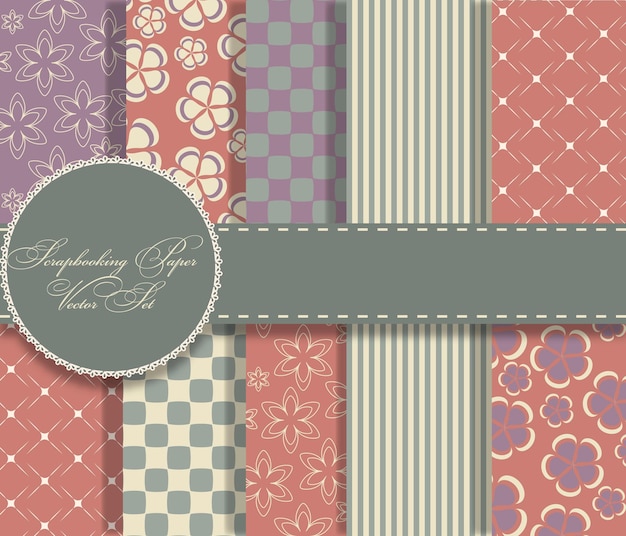 Vecteur ensemble de beau papier vectoriel pour scrapbooking