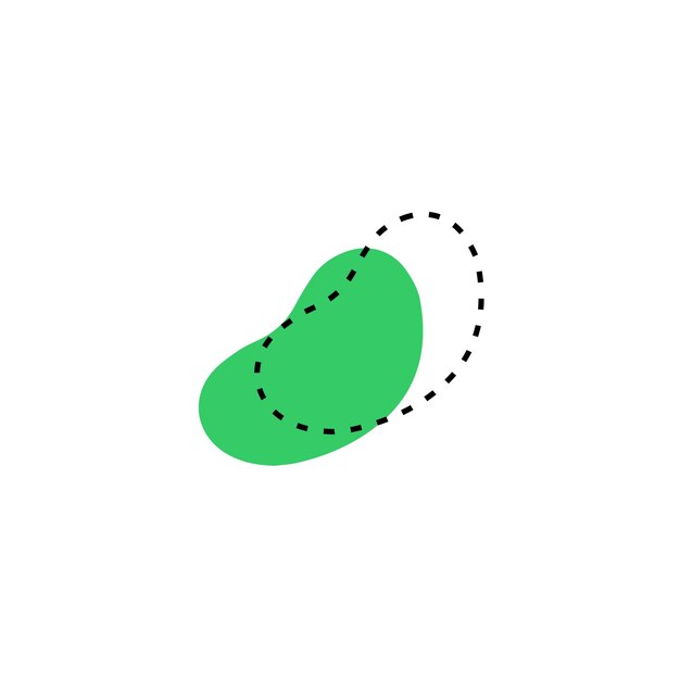 ensemble de blob éléments vectoriels dessinés à la main abstract