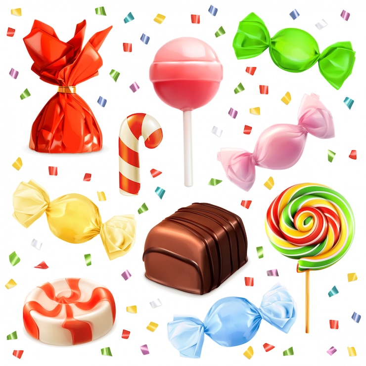 Vecteur ensemble de bonbons, s