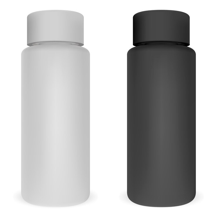 Vecteur ensemble de bouteille de cosmétique tubulaire. cylindre peut
