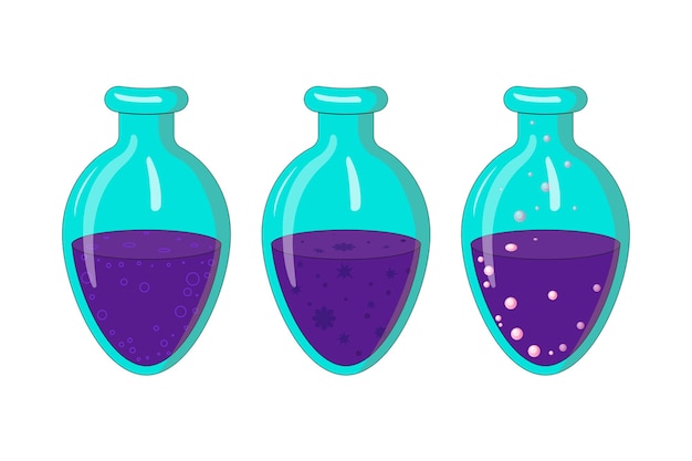 Ensemble de bouteilles de potions