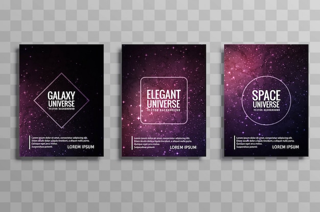 Ensemble De Brochure D'affaires Abstrait Coloré Galaxy Stylie