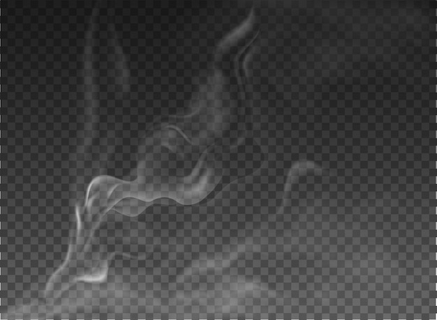 ensemble de brouillard et de fumée isolé