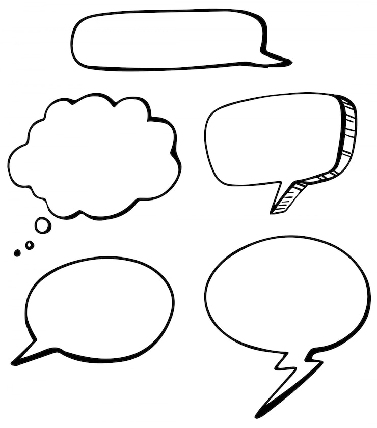 Vecteur ensemble de bulles de doodle