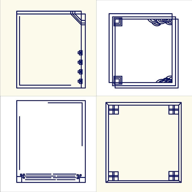 Ensemble De Cadre Japonais Simple Ligne