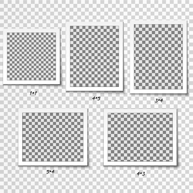 Ensemble de cadre photo réaliste rétro