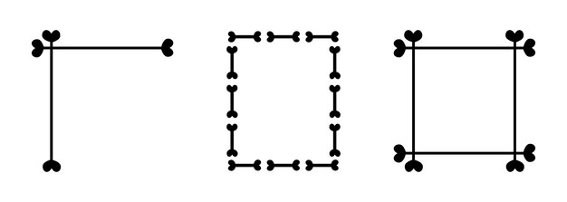 Ensemble De Cadres De Doodle Halloween Isolés. Cadres Carrés Dessinés à La Main, Coins. Os Effrayants De Vecteur