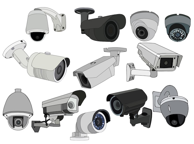 Vecteur ensemble de caméra de vidéosurveillance