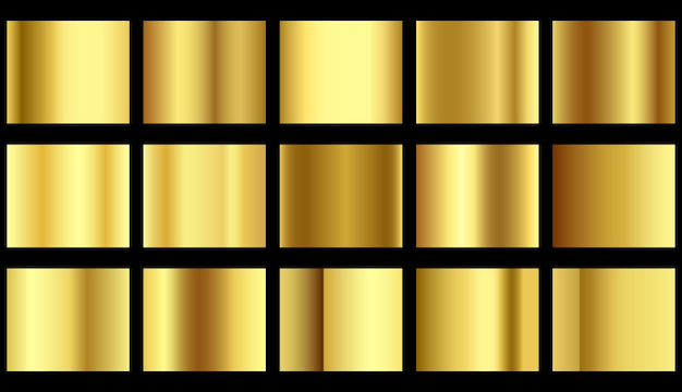 Un ensemble de carrés d'or