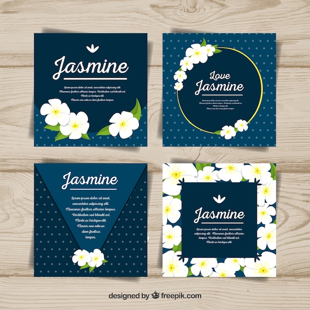 Ensemble De Cartes De Jasmin